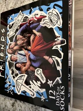 FRIENDS Multi-Color Cast Graphic Box Art includes 12 prs of socks